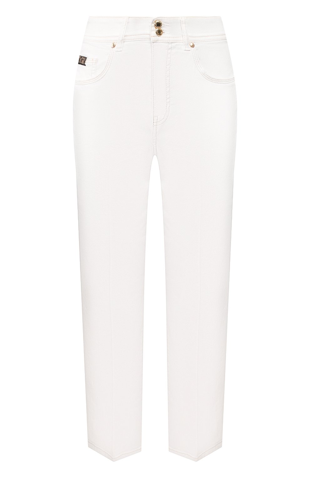 Джинсы VERSACE JEANS COUTURE белого цвета по цене 24050 руб., арт. A1HVA0TI-VDP515/HRF4N, фото 1 Джинсы VERSACE JEANS COUTURE, арт. A1HVA0TI-VDP515/HRF4N, фото 1