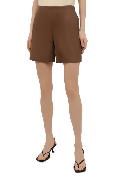 Кожаные шорты VINCE, арт. V720421922, фото 3