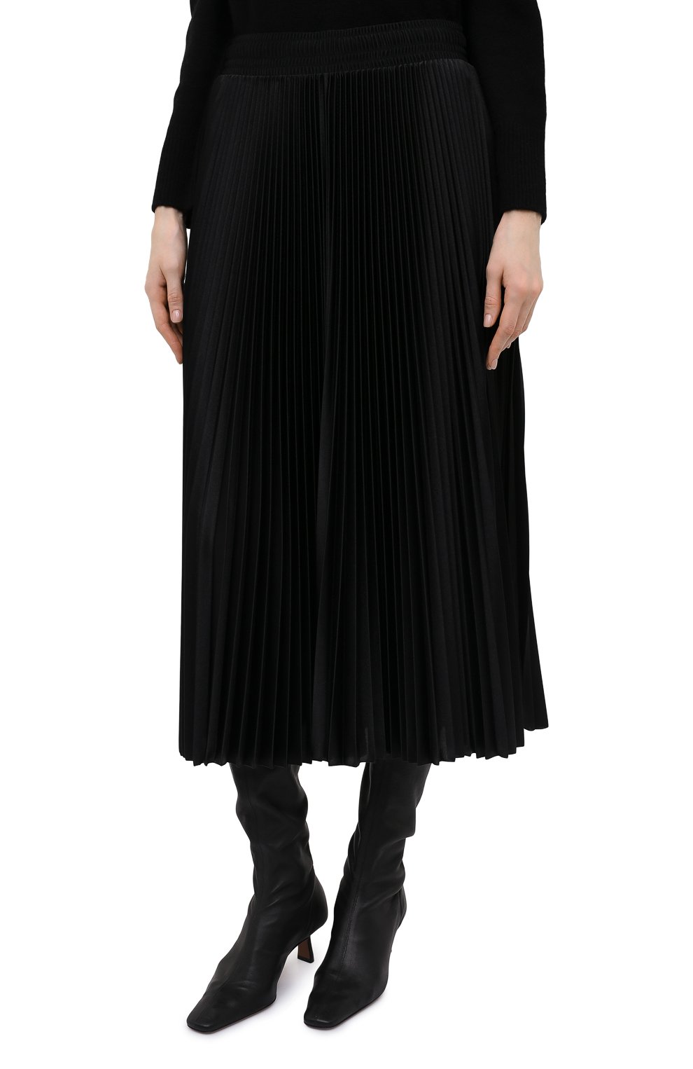 Плиссированная юбка BALENCIAGA черного цвета по цене 142500 руб., арт. 659068/TJV20, фото 3 Плиссированная юбка BALENCIAGA, арт. 659068/TJV20, фото 3