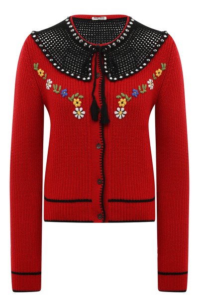 Шерстяной кардиган MIU MIU, арт. MMF555-1Z3M-F0011, фото 1