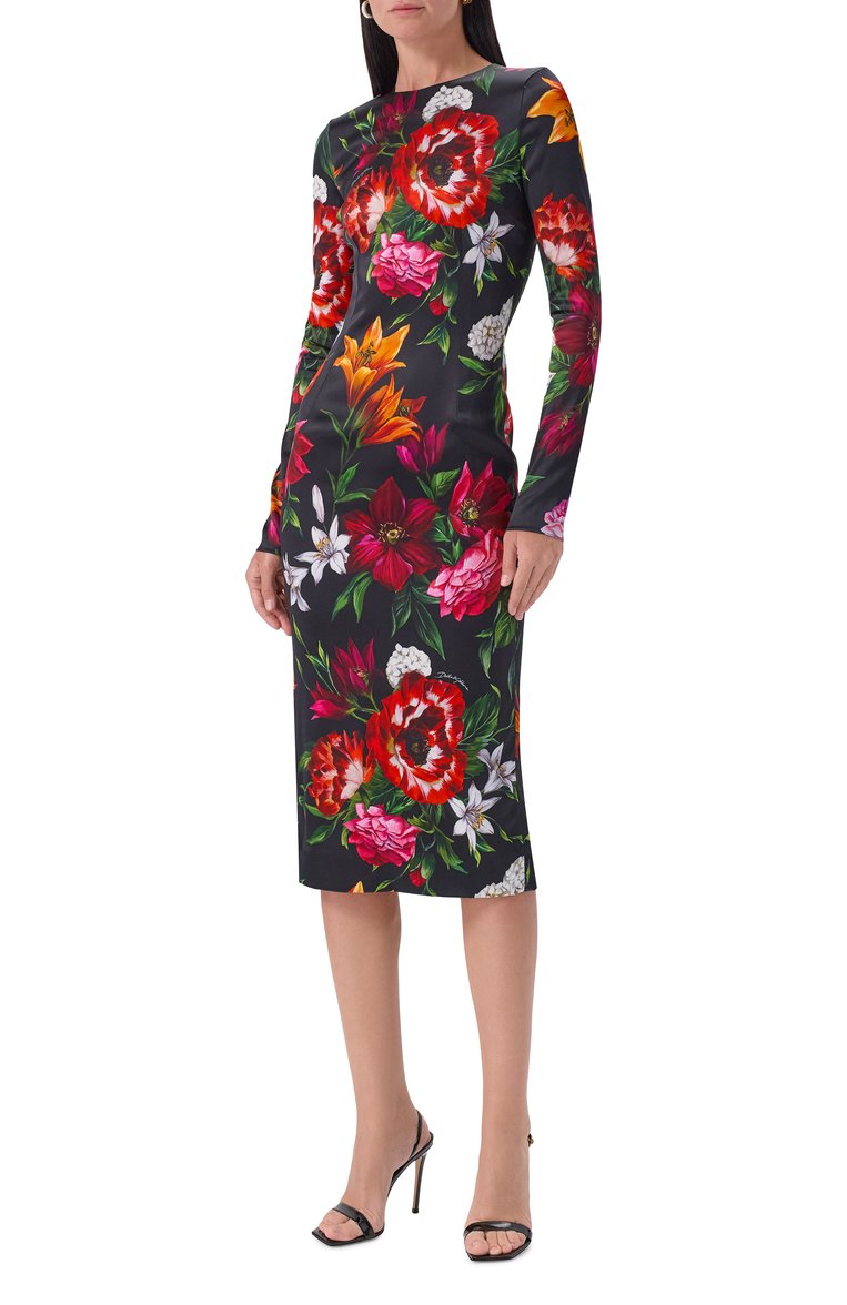 Атласное платье DOLCE & GABBANA, арт. F6GAVT/FSIB2, фото 1