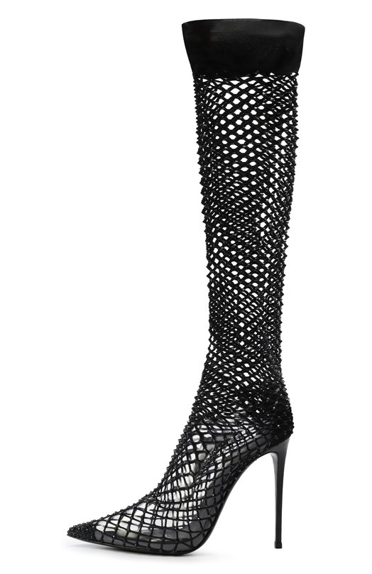 Текстильные ботфорты Gilda 120 Le Silla 2110R100R8PPCAY Чёрный  2110R100R8PPCAY Фото 4