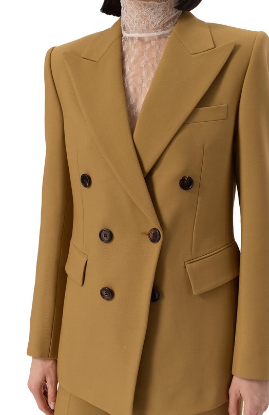Шерстяной жакет Chloé CHC25SVE04299 Бежевый  CHC25SVE04299 Фото 5