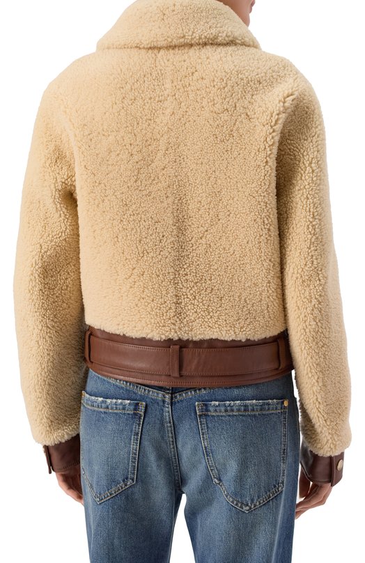 Дубленка из овчины Chloé CHC23ACV05204 113 Бежевый  CHC23ACV05204 113 Фото 4