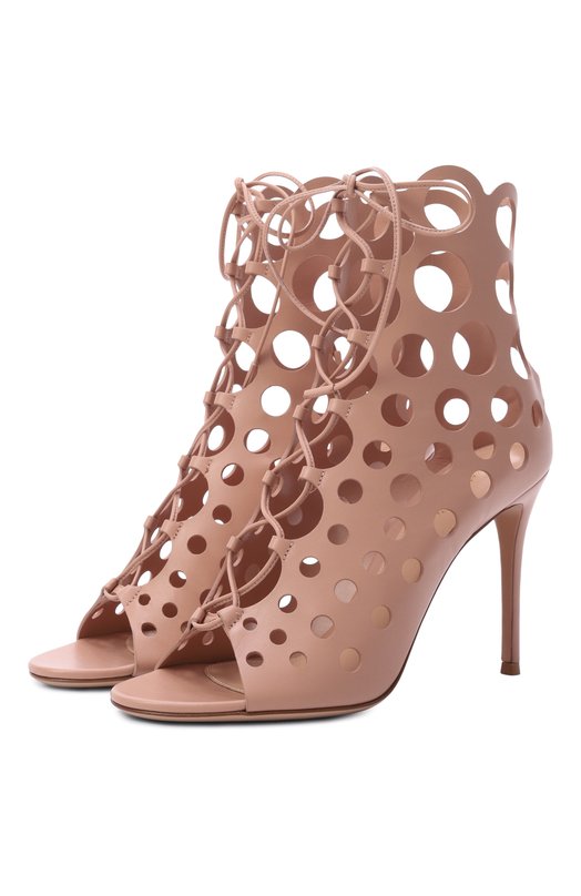 Кожаные ботильоны Gianvito Rossi G50645.15RIC.NXFPEAH Бежевый G50645.15RIC.NXFPEAH