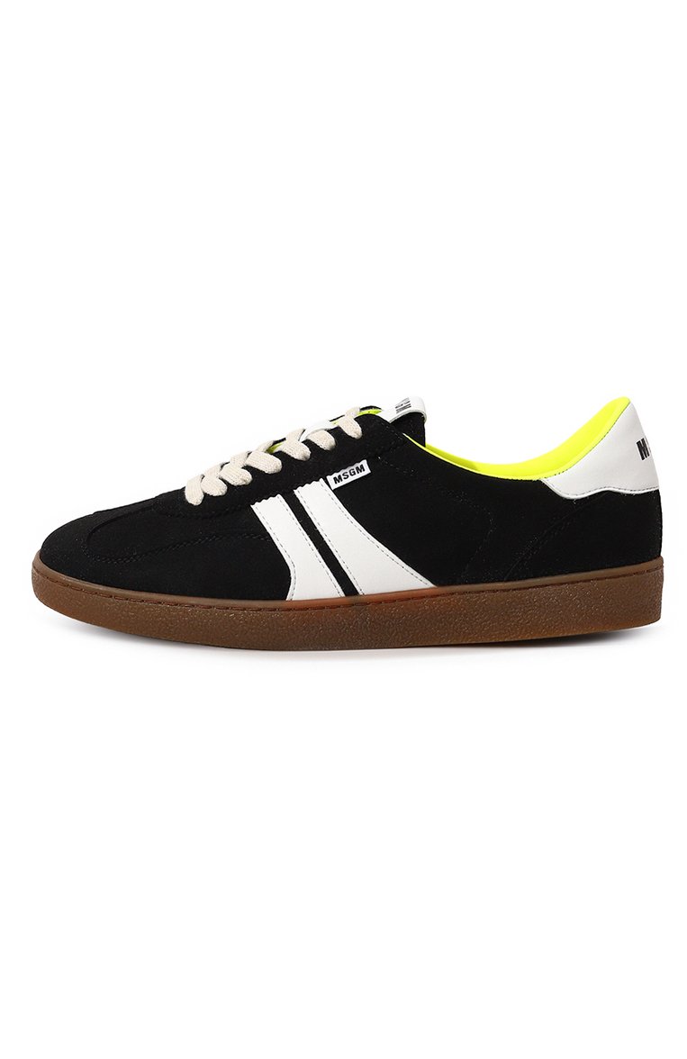 Мужские кеды retro trainers MSGM черного цвета, арт. 3540MS021/636 | Фото 4 (Материал внешний: Экокожа; Материал сплава: Проставлено; Стили: Классический; Материал утеплителя: Без утеплителя; Материал внутренний: Текстиль; Подошва: Плоская; Драгоценные камни: Проставлено)