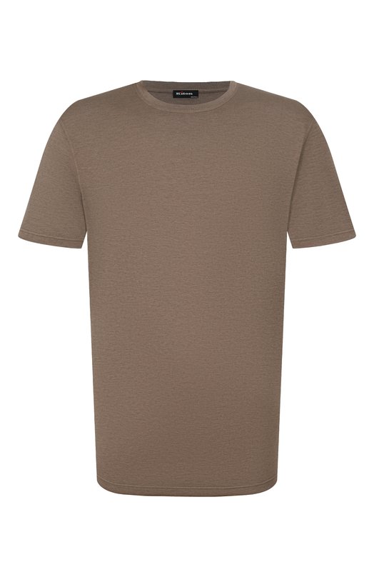 Футболка из хлопка и кашемира Kiton UMK0872 Коричневый UMK0872