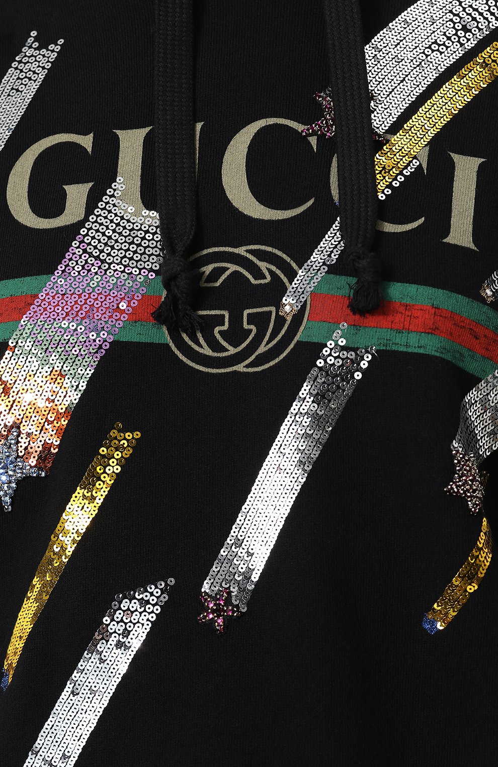 Хлопковый пуловер с капюшоном и декоративной отделкой GUCCI, арт. 469251/X9Y51, фото 5