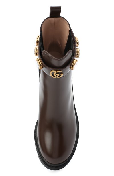 Кожаные ботильоны trip GUCCI, арт. 550036/DKS00, фото 5