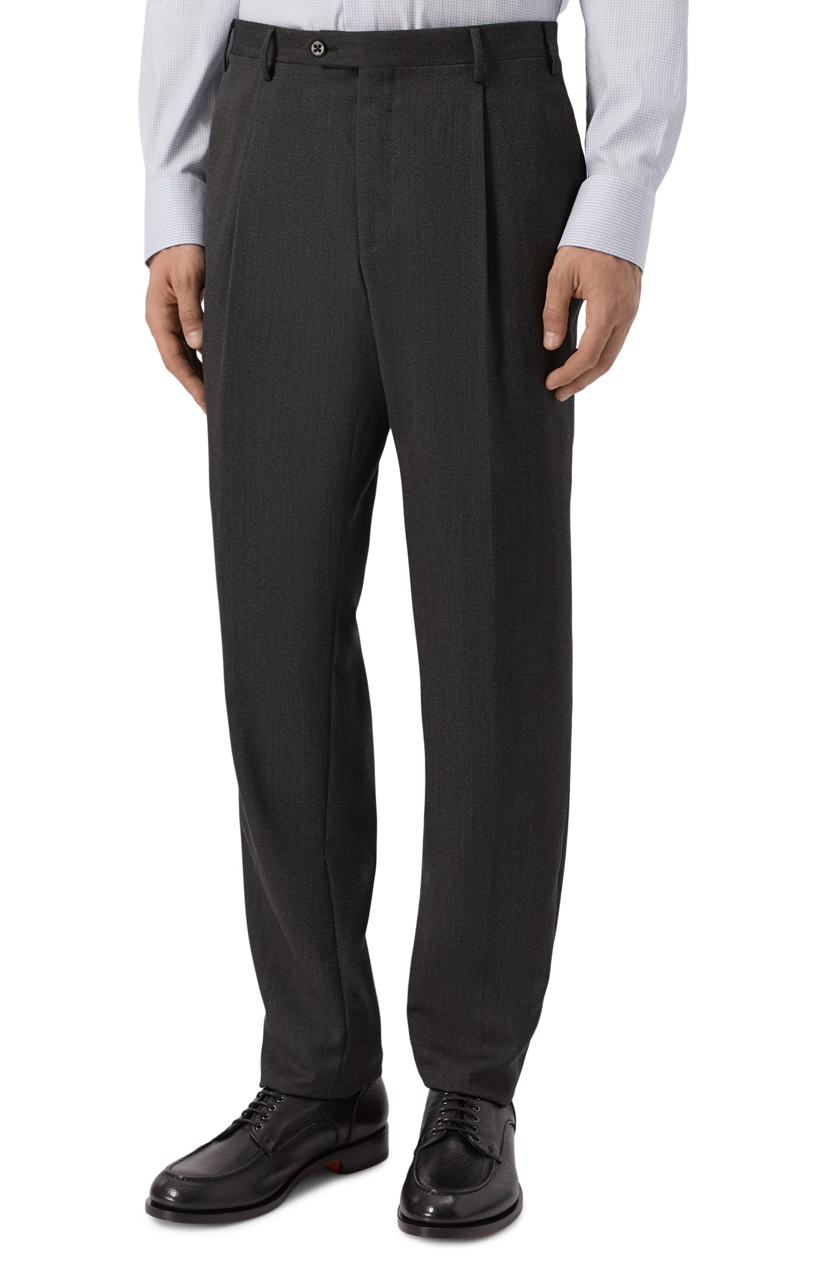 Шерстяные брюки CORNELIANI темно-серого цвета по цене 56450 руб., арт. 285B03/2A18214, фото 3 Шерстяные брюки CORNELIANI, арт. 285B03/2A18214, фото 3