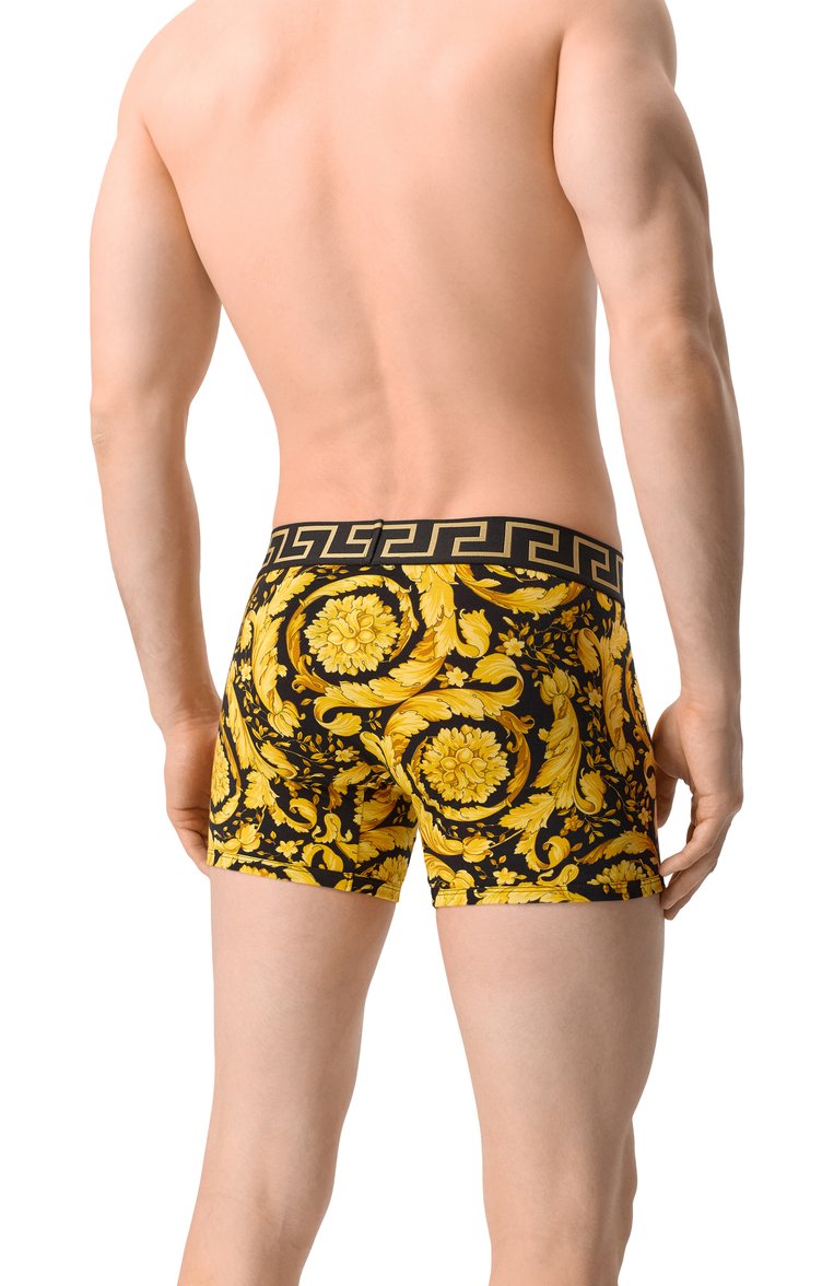 Мужские хлопковые боксеры VERSACE черного цвета, арт. 1001384/1A11188 | Фото 3 (Нос: Не проставлено; Кросс-КТ: бельё; Трусы М: Боксеры; Мужское Кросс-КТ: Трусы; Материал внешний: Хлопок)