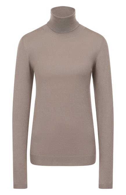 Женская водолазка BRUNELLO CUCINELLI бежевого цвета, арт. M41800063P | Фото 1 (Автоматизация ТО: Проставлено; Рукава: Длинные; Материал внешний: Кашемир, Шерсть; Длина (для топов): Стандартные; Автоматизация состава: Проставлено)
