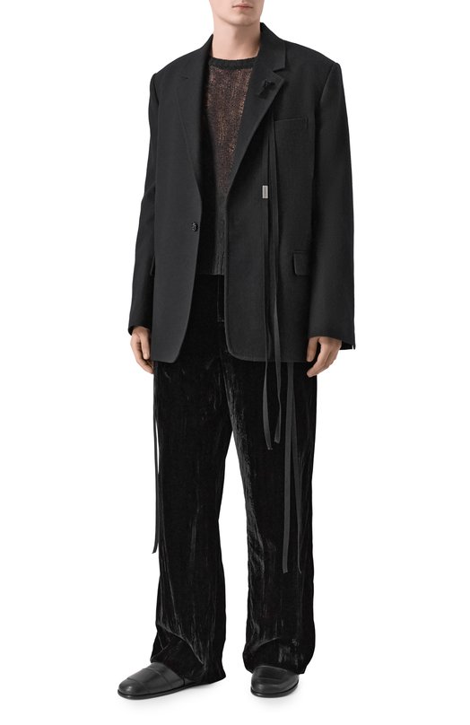 Бархатные брюки Ann Demeulemeester B0010304/FA710 Чёрный  B0010304/FA710 Фото 2