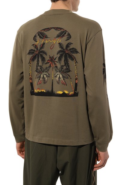 Хлопковый лонгслив HUGO, арт. 50488339, фото 4