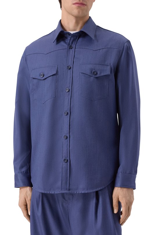 Кашемировая рубашка MVST M25.1PM.B002 Синий  M25.1PM.B002 Фото 3