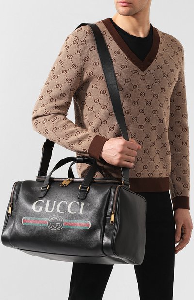 Кожаная дорожная сумка gucci print GUCCI, арт. 547838/0Y2AT, фото 5