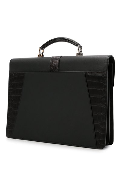 Портфель с отделкой из кожи крокодила ZILLI, арт. MJL-0BB04-A0490/0001/CP0R, фото 3