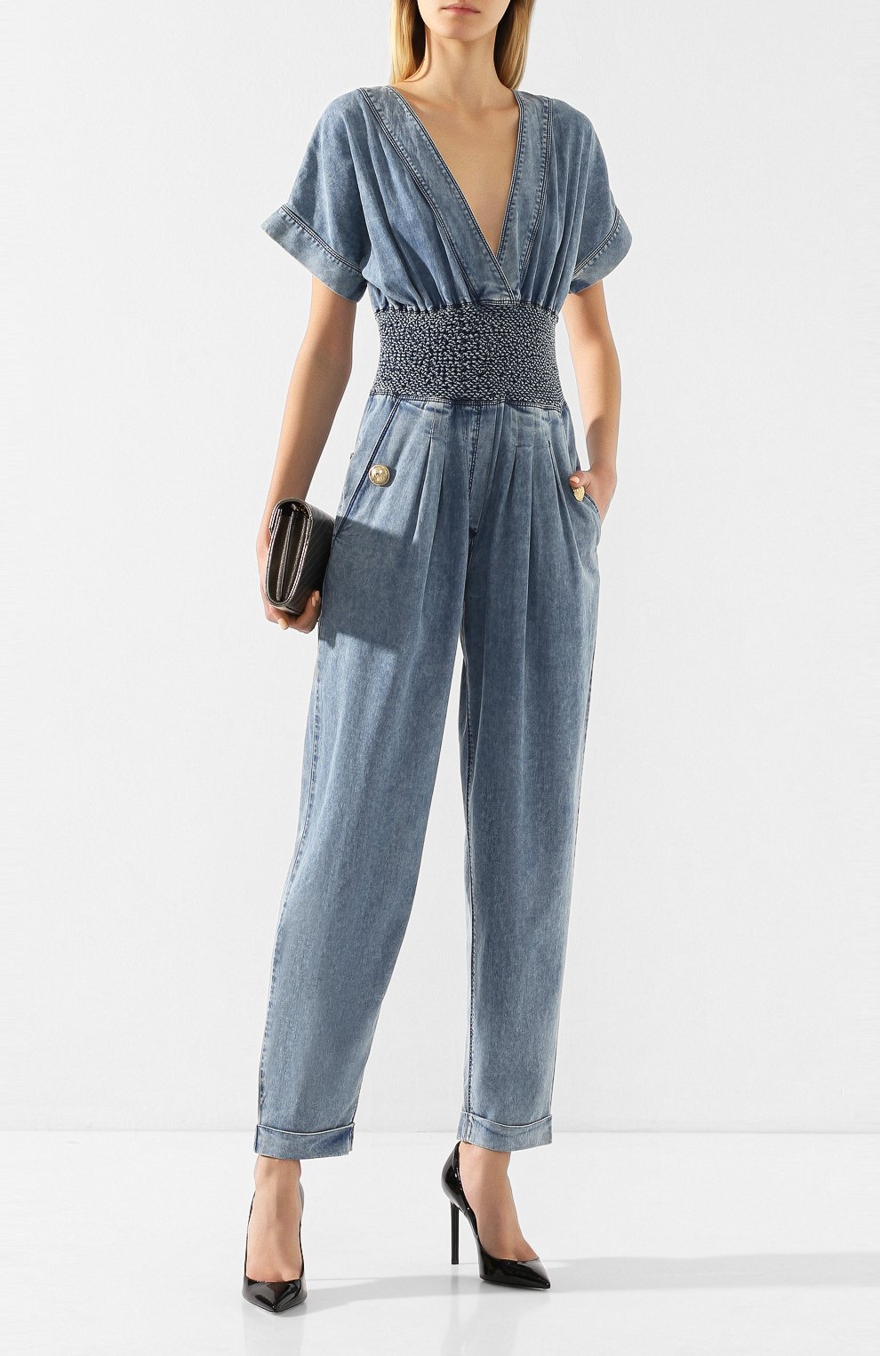 Джинсовый комбинезон BALMAIN, арт. TF15786/D001, фото 2