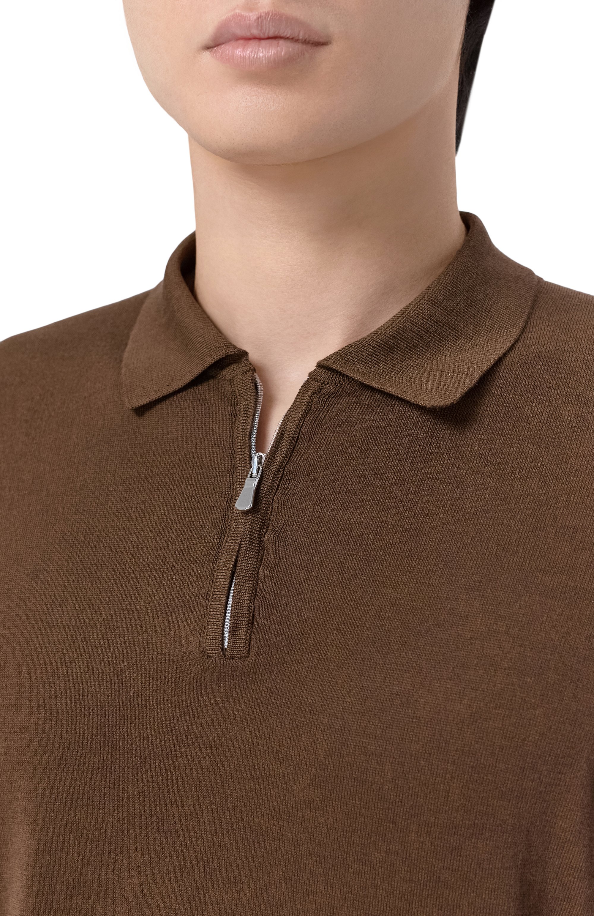 Поло из шелка и хлопка ANDREA CAMPAGNA, арт. M5425-1031, фото 5