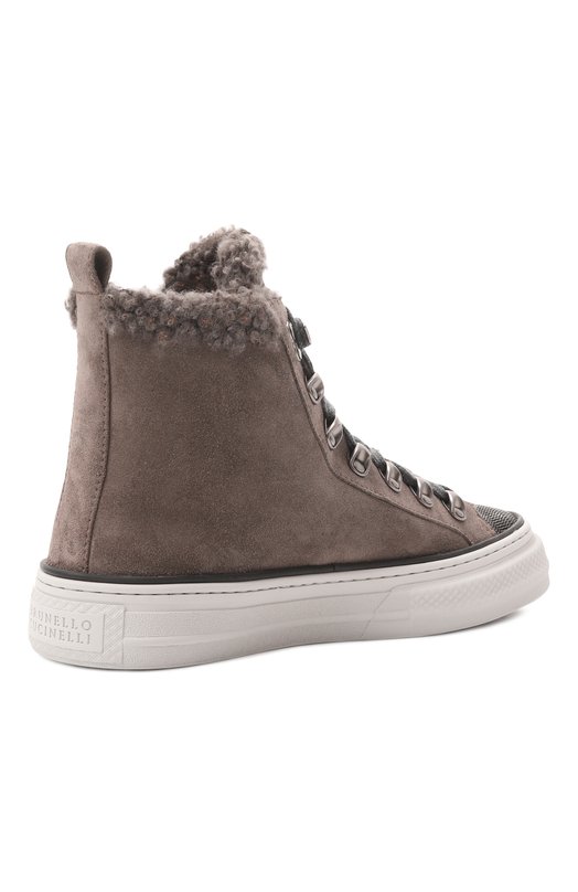 Замшевые кеды Brunello Cucinelli MZSFG3095 Серый  MZSFG3095 Фото 5