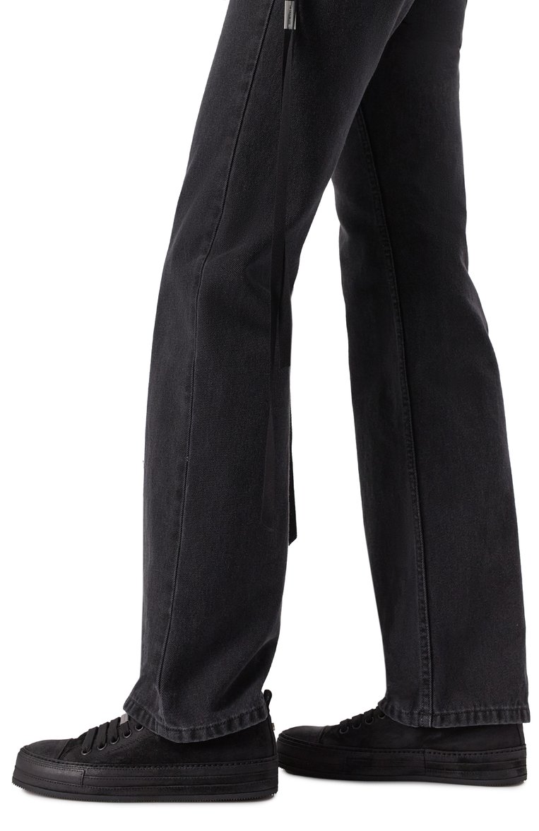 Женские замшевые кеды nono ANN DEMEULEMEESTER черного цвета, арт. B0012569/LT147 | Фото 3 (Подошва: Платформа; Материал внутренний: Натуральная кожа; Материал сплава: Проставлено; Драгоценные камни: Проставлено; Материал внешний: Натуральная кожа, Замша; Материал утеплителя: Без утеплителя; Кросс-КТ: Низкие; Стили: Кэжуэл)
