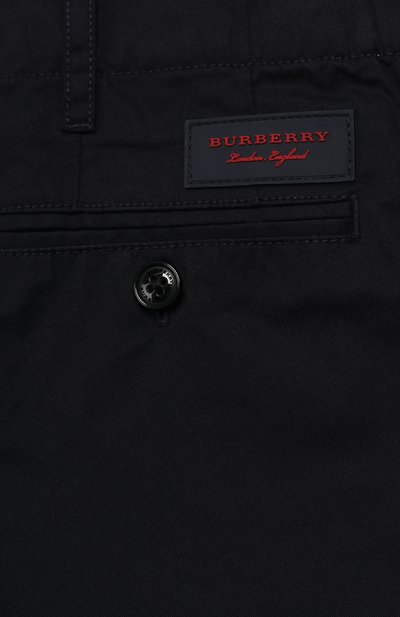 Хлопковые брюки прямого кроя BURBERRY синего цвета по цене 12900 руб., арт. 4063182, фото 3 Хлопковые брюки прямого кроя BURBERRY, арт. 4063182, фото 3