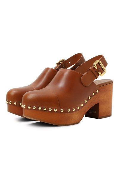 Женские кожаные сабо jeanette CHLOÉ, арт. CHC25U10VLT