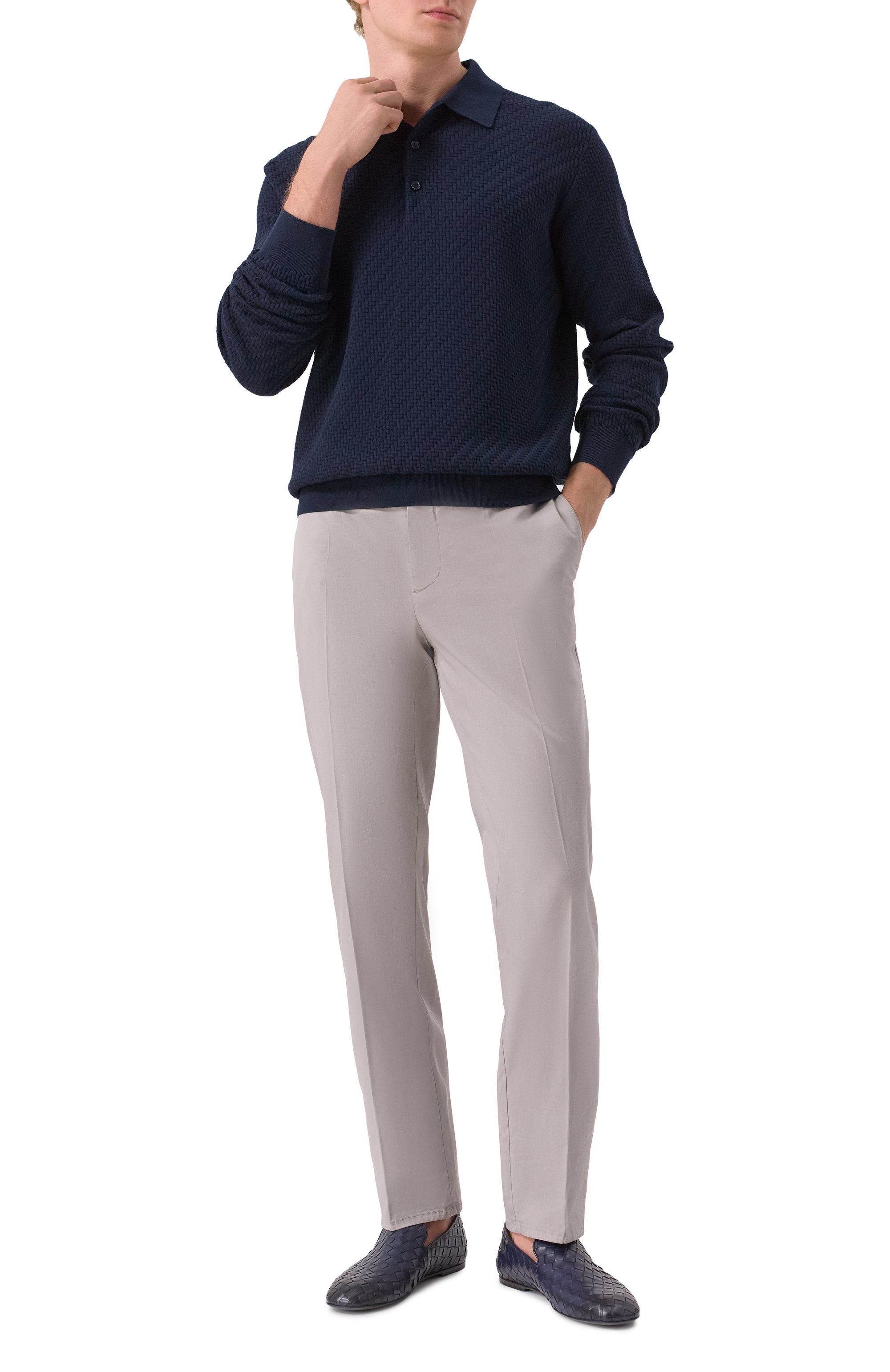 Поло из шелка и хлопка BRIONI, арт. UMR10L/PAK22, фото 2