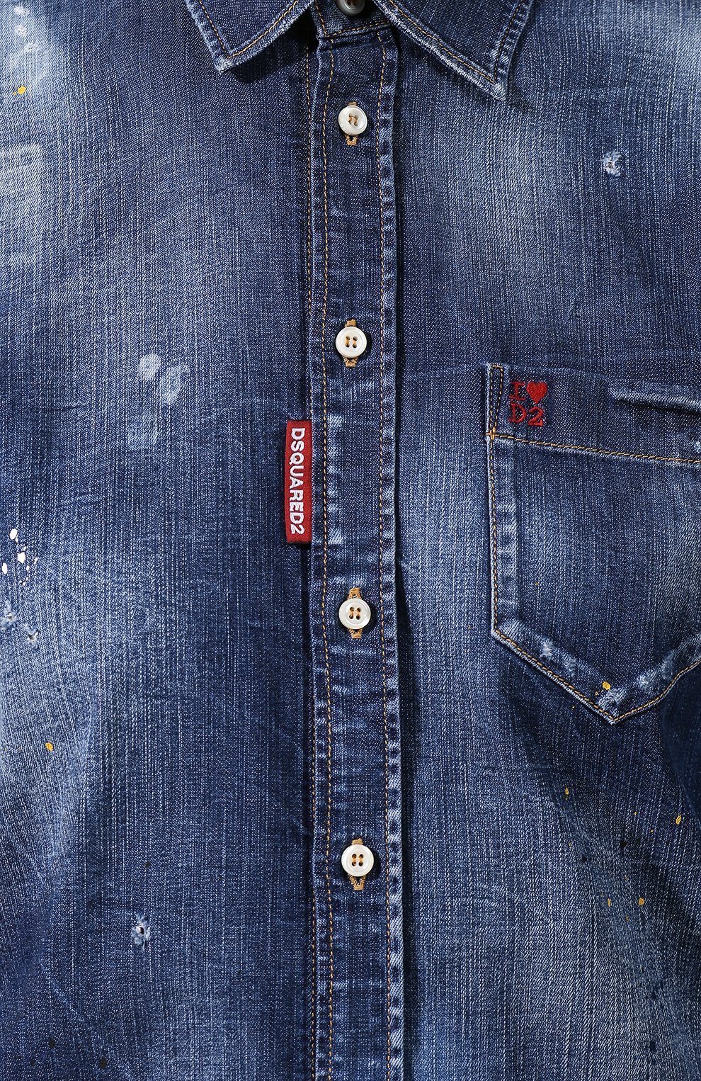 Джинсовая рубашка DSQUARED2 синего цвета по цене 47000 руб., арт. S75DL0705/S30341, фото 5 Джинсовая рубашка DSQUARED2, арт. S75DL0705/S30341, фото 5