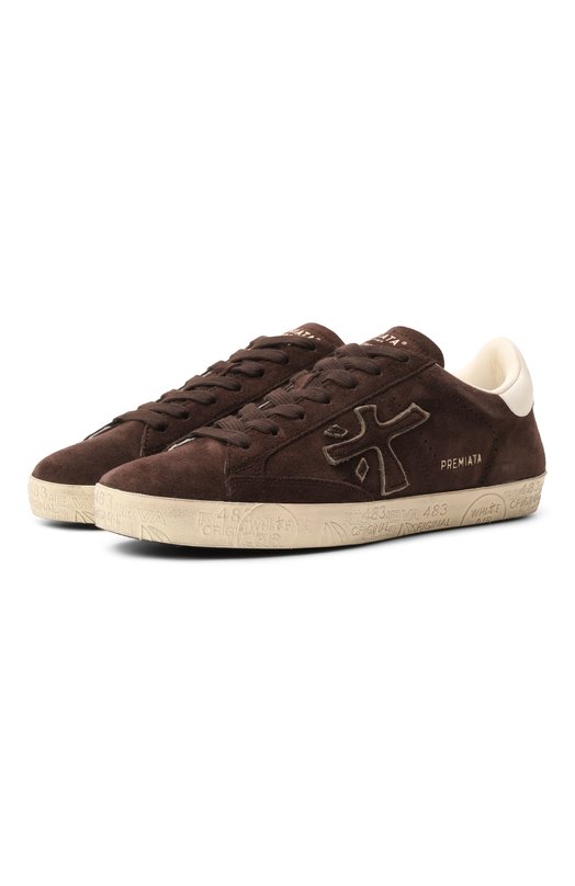Замшевые кеды Steven-D Premiata STEVEND/VAR 7897 Коричневый STEVEND/VAR 7897
