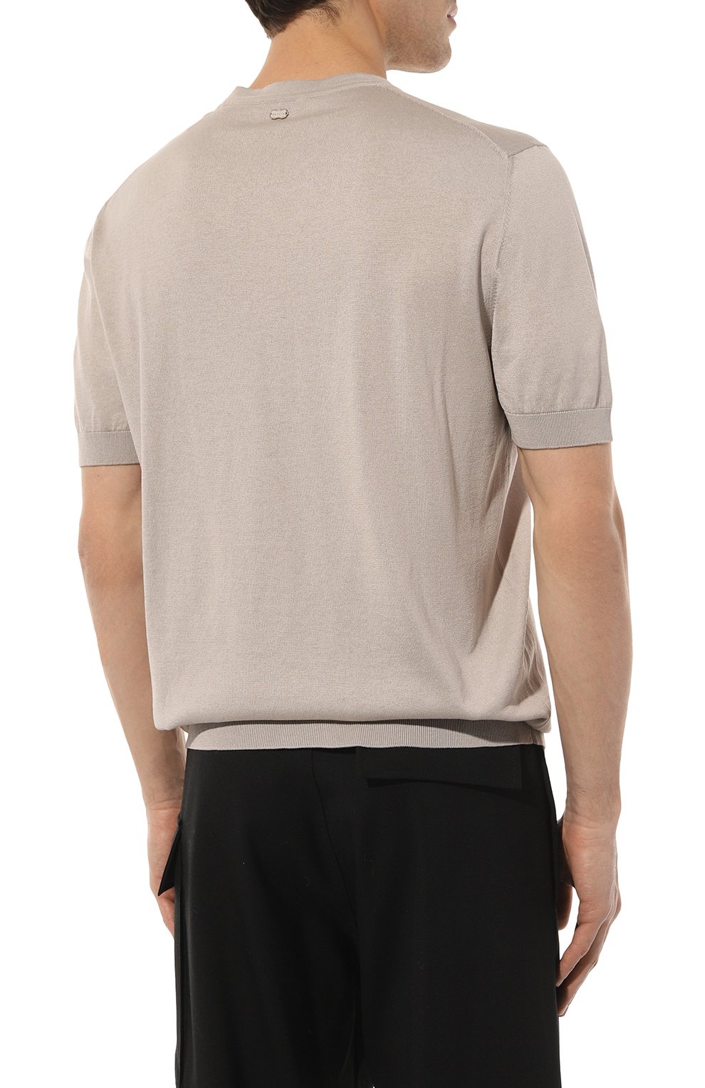 Джемпер из шелка и хлопка AGNONA бежевого цвета по цене 87550 руб., арт. K102U05E/0Q1808E, фото 4 Джемпер из шелка и хлопка AGNONA, арт. K102U05E/0Q1808E, фото 4