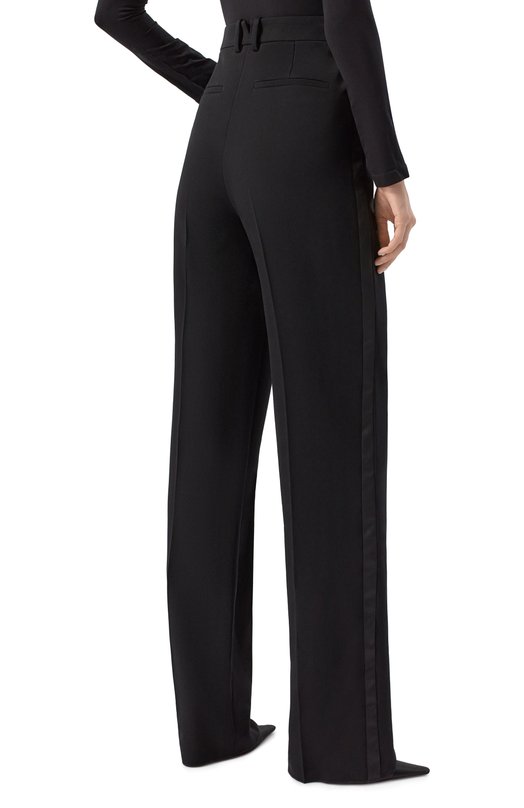 Шерстяные брюки Saint Laurent 813972/Y7E63 Чёрный  813972/Y7E63 Фото 4