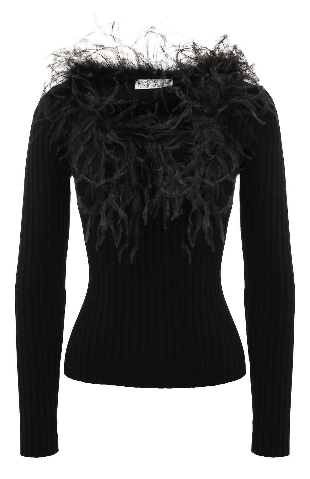 Пуловер из вискозы с отде лкой перьями GIUSEPPE DI MORABITO, арт. PS23236KN-233, фото 1