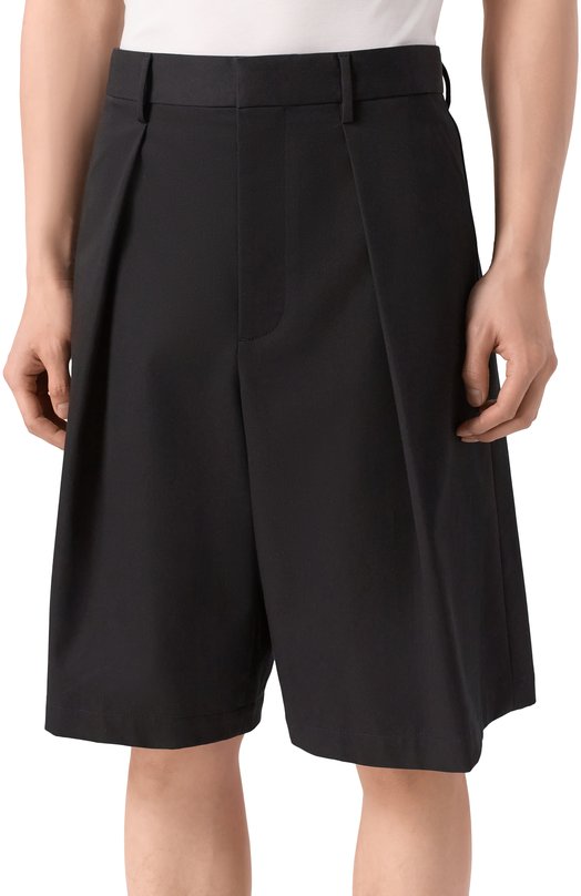 Хлопковые шорты Ann Demeulemeester B0013736/FA709 Чёрный  B0013736/FA709 Фото 3