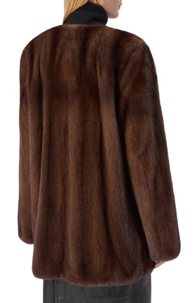 Шуба из норки GIULIA GURMAN коричневого цвета по цене 890040 руб., арт. 221DB40, фото 4 Шуба из норки GIULIA GURMAN, арт. 221DB40, фото 4