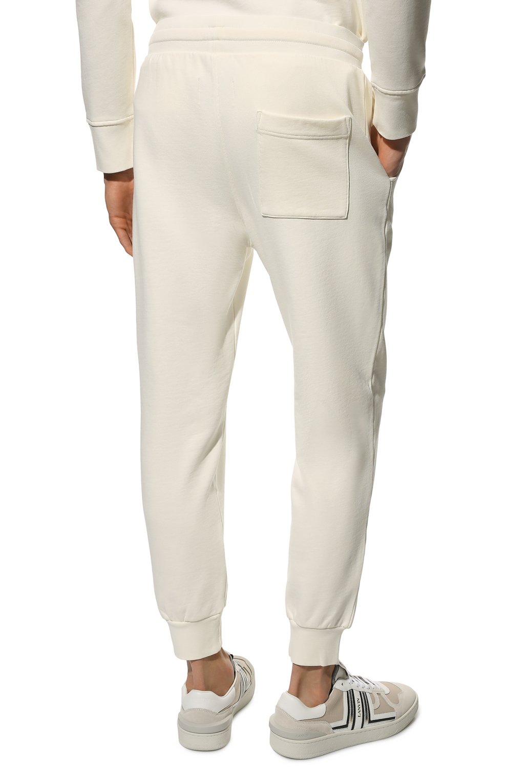 Хлопковые джоггеры CASABLANCA, арт. MS22-JTR-007 0FF-WHITE L00PBACK CASABLANCA TENNIS, фото 4