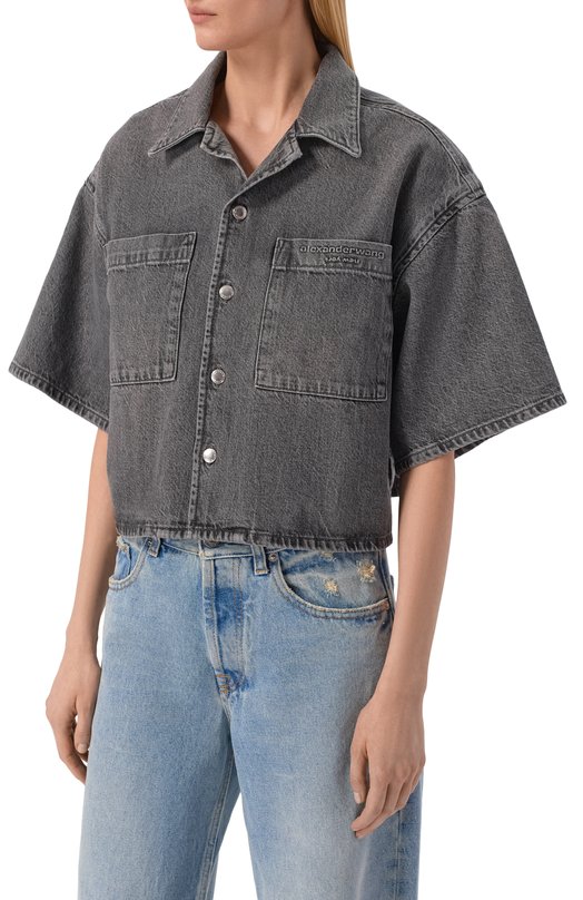 Джинсовая рубашка Alexander Wang 4DC1261973 Серый  4DC1261973 Фото 3