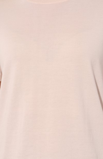 Хлопковая футболка LORO PIANA светло-розового цвета по цене 106500 руб., арт. FAM7984, фото 5 Хлопковая футболка LORO PIANA, арт. FAM7984, фото 5