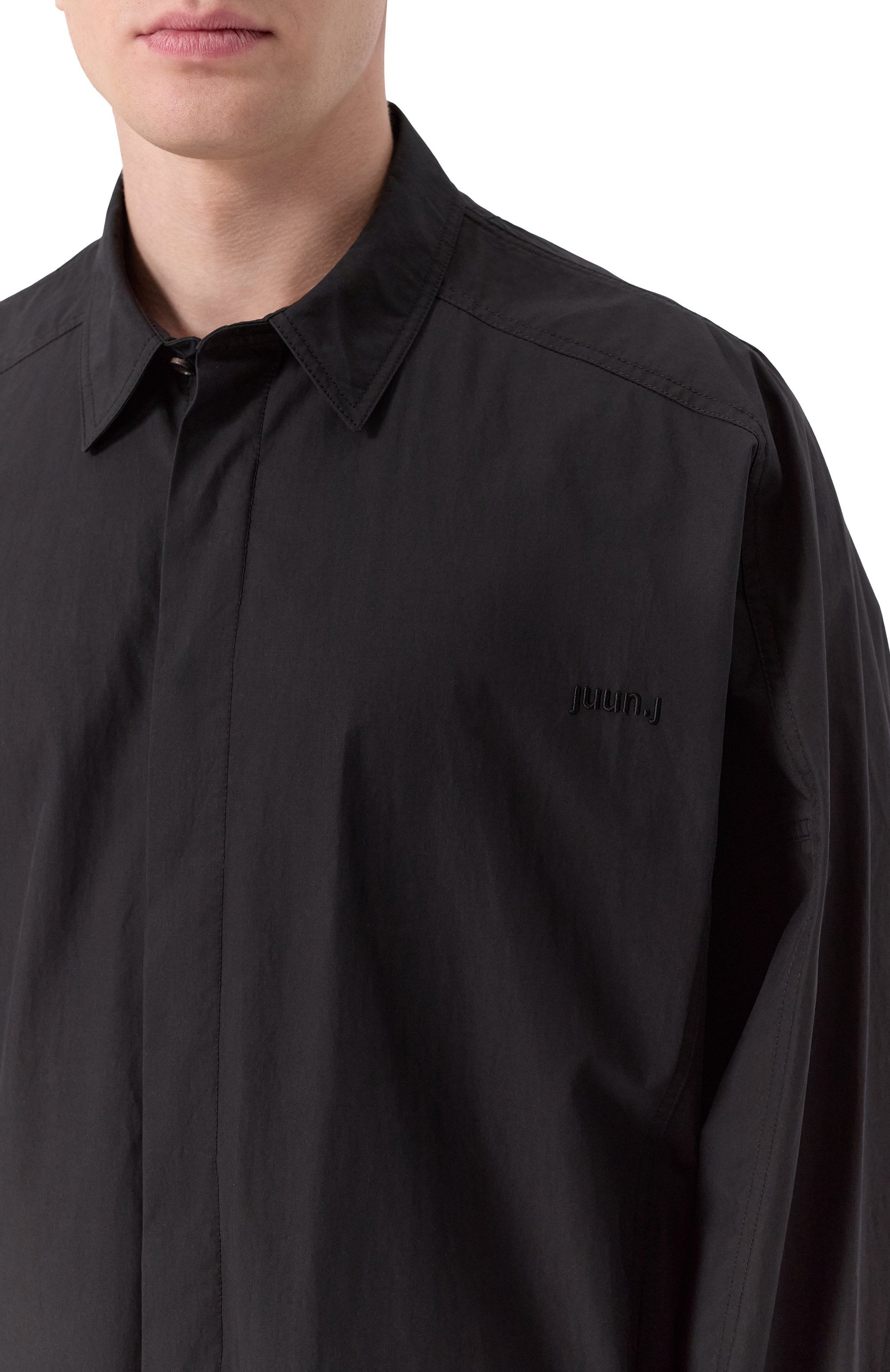 Хлопковая рубашка JUUN.J черного цвета по цене 65200 руб., арт. JC5164P015, фото 5 Хлопковая рубашка JUUN.J, арт. JC5164P015, фото 5