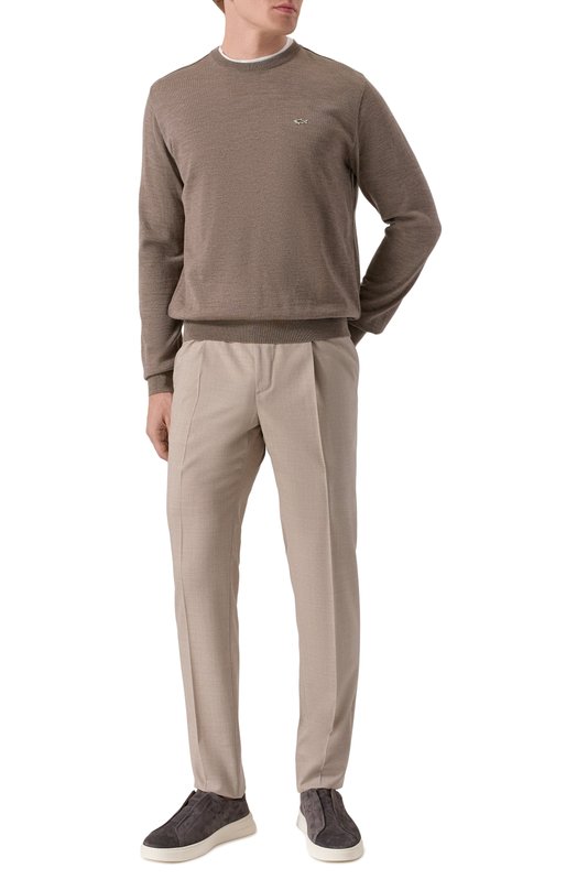 Шерстяные брюки Slowear 1T0078/5855B Бежевый  1T0078/5855B Фото 2