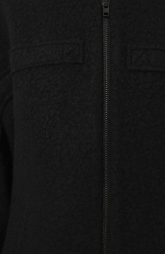 Женская шерстяная куртка ISABEL BENENATO черного цвета, арт. DW16F23 | Фото 5 (Кросс-КТ: Куртка; Материал внешний: Шерсть; Рукава: Длинные; Длина (верхняя одежда): До середины бедра; Материал сплава: Проставлено; Материал подклада: Синтетический материал; Драгоценные камни: Проставлено; Стили: Кэжуэл)