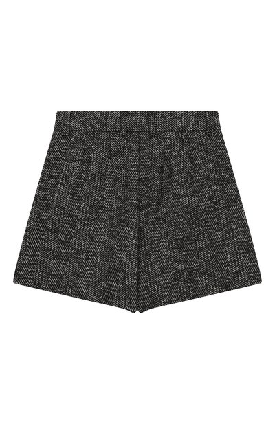Твидовые шорты DOLCE & GABBANA темно-серого цвета по цене 47800 руб., арт. L53Q46/FCZAF/8-12+, фото 2 Твидовые шорты DOLCE & GABBANA, арт. L53Q46/FCZAF/8-12+, фото 2