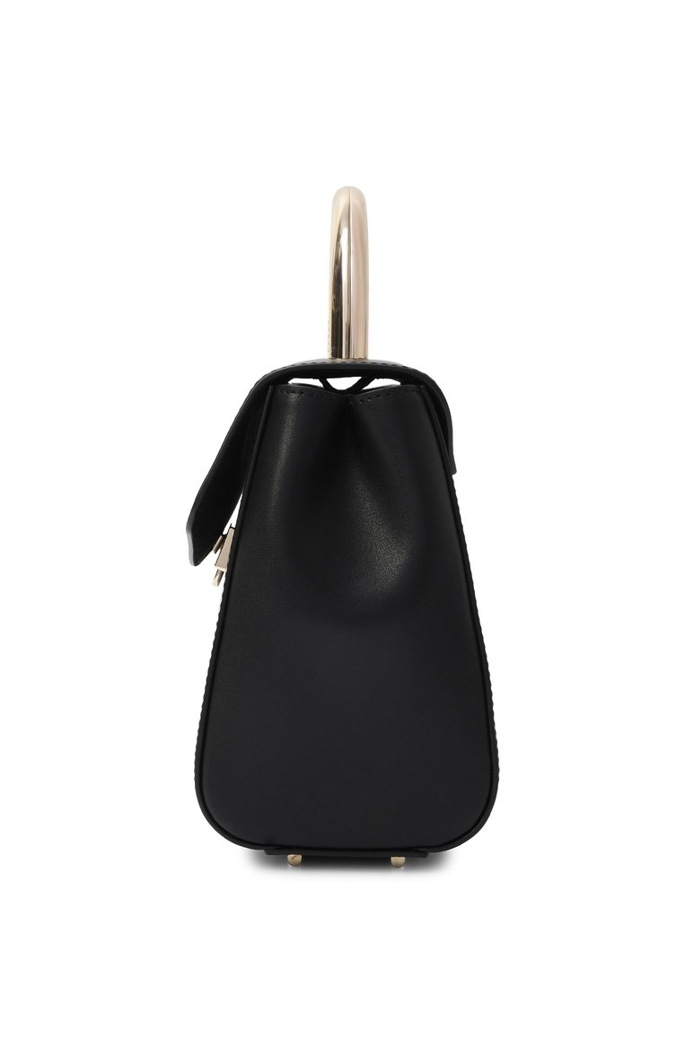 Женская сумка furla meridiana mini FURLA черного цвета, арт. WB01704/BX3913 | Фото 4 (Автоматизация ТО: Проставлено; Материал: Натуральная кожа; Размер: mini; Автоматизация состава: Проставлено; Ремень/цепочка: На ремешке)