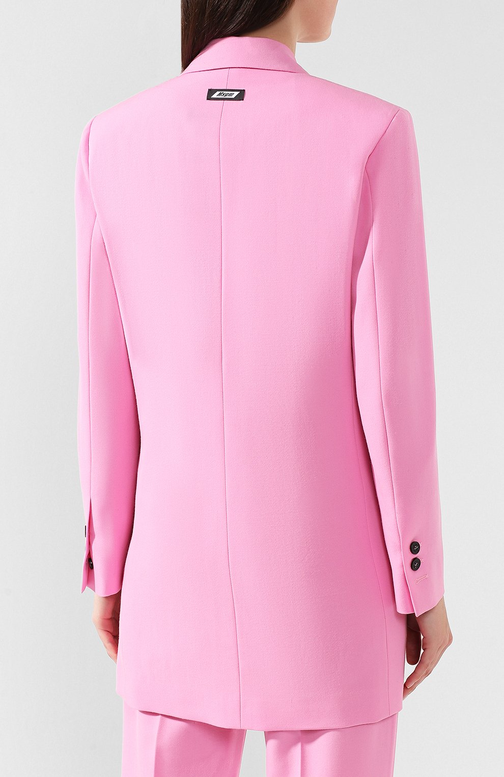 Шерстяной жакет MSGM розового цвета по цене 52100 руб., арт. 2742MDG116 195803, фото 4 Шерстяной жакет MSGM, арт. 2742MDG116 195803, фото 4