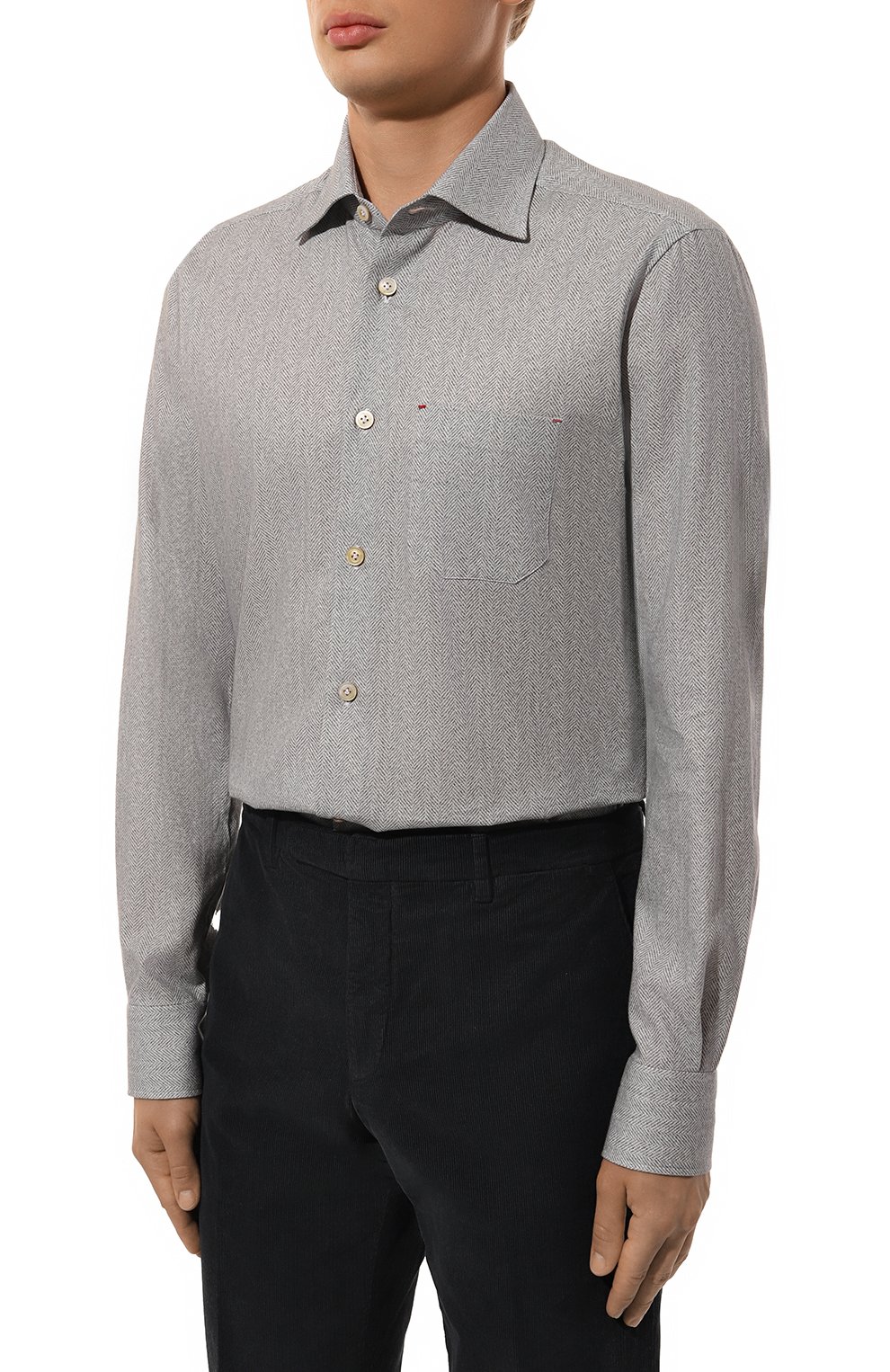 Хлопковая рубашка KITON, арт. UMCNERH0908602, фото 3