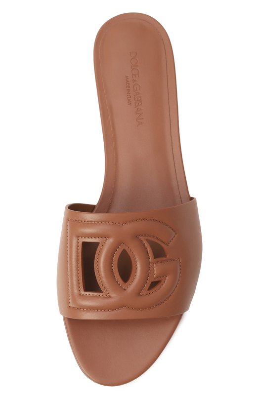 Кожаные шлепанцы Bianca Dolce & Gabbana CQ0436/AY329 Коричневый  CQ0436/AY329 Фото 6