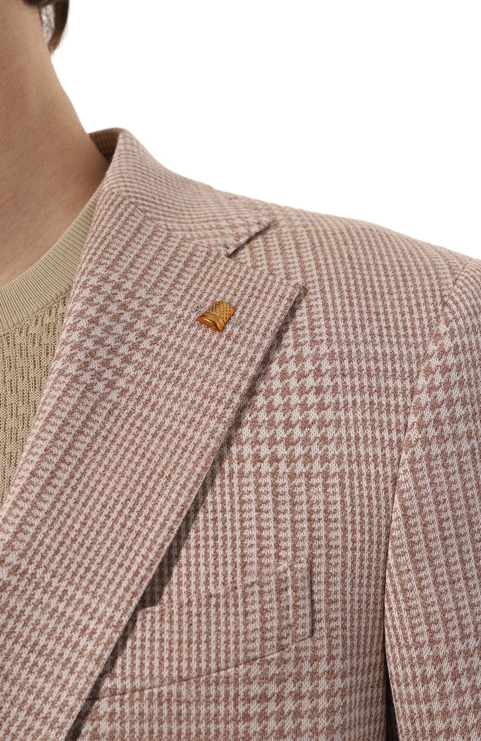 Хлопковый пиджак SARTORIA LATORRE бежевого цвета по цене 74450 руб., арт. JEF74 JD133, фото 5 Хлопковый пиджак SARTORIA LATORRE, арт. JEF74 JD133, фото 5