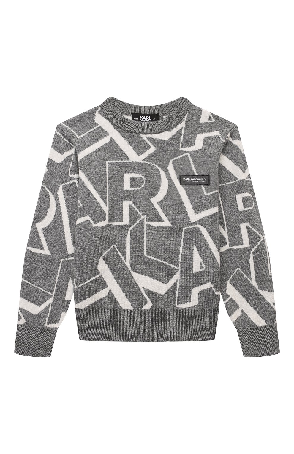 Пуловер из хлопка и шерсти KARL LAGERFELD KIDS, арт. Z30250, фото 1