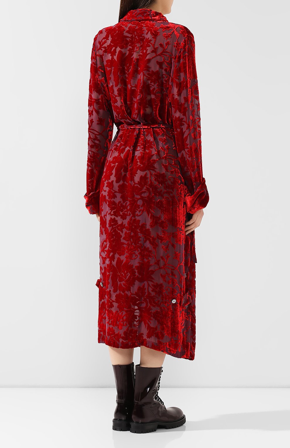 Платье из смеси вискозы и шелка ANN DEMEULEMEESTER, арт. 1902-2252-P-123-039, фото 4