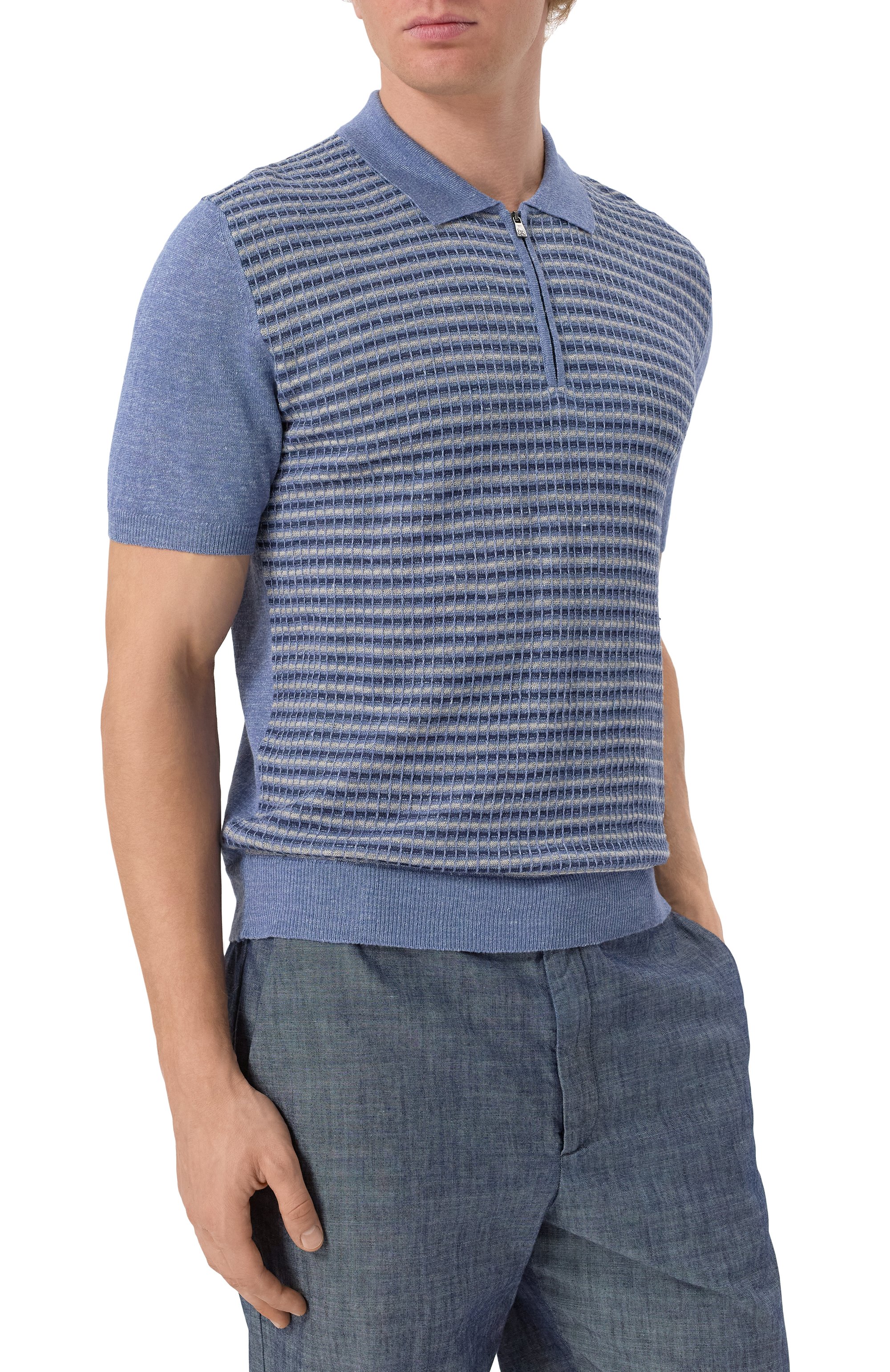 Поло изо льна и шелка CORNELIANI, арт. 25M56A-2525118, фото 3